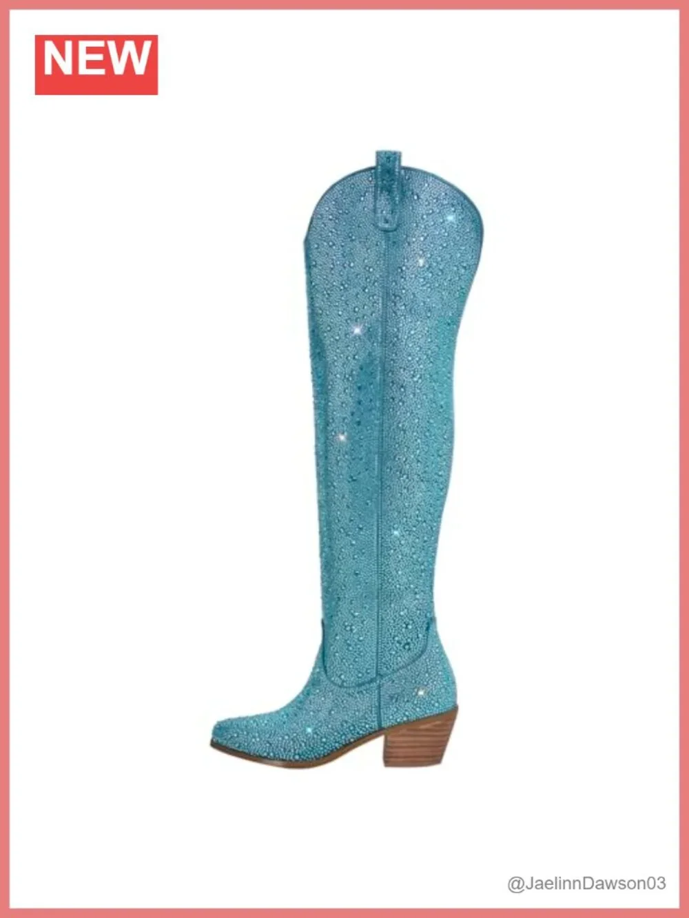 Womens Embroidered Rhinestone Western Cowboy Over Knee Stretchy Wide Calf